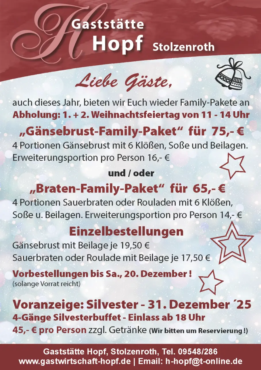 Family-Weihnachtsbraten-Paket TO GO